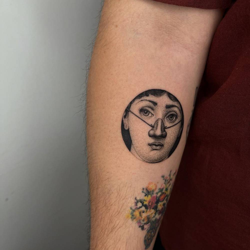 “Reinterpretation of a Piero Fornasetti design”.