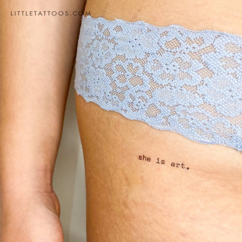 She Is Art Temporary Tattoo
