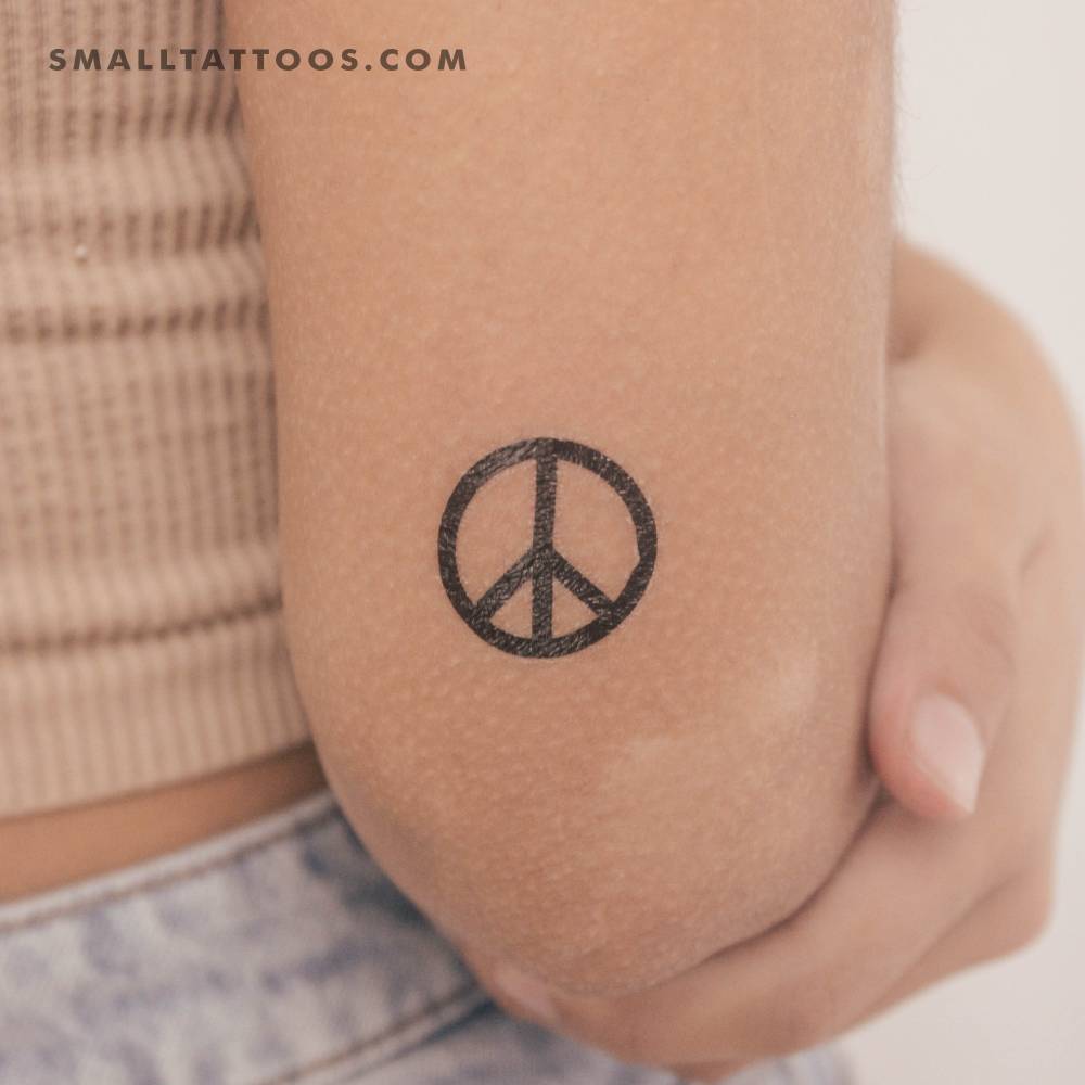 Peace Symbol temporary tattoo