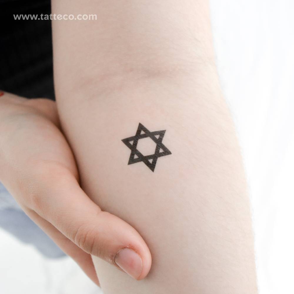 Star Of David Temporary Tattoo