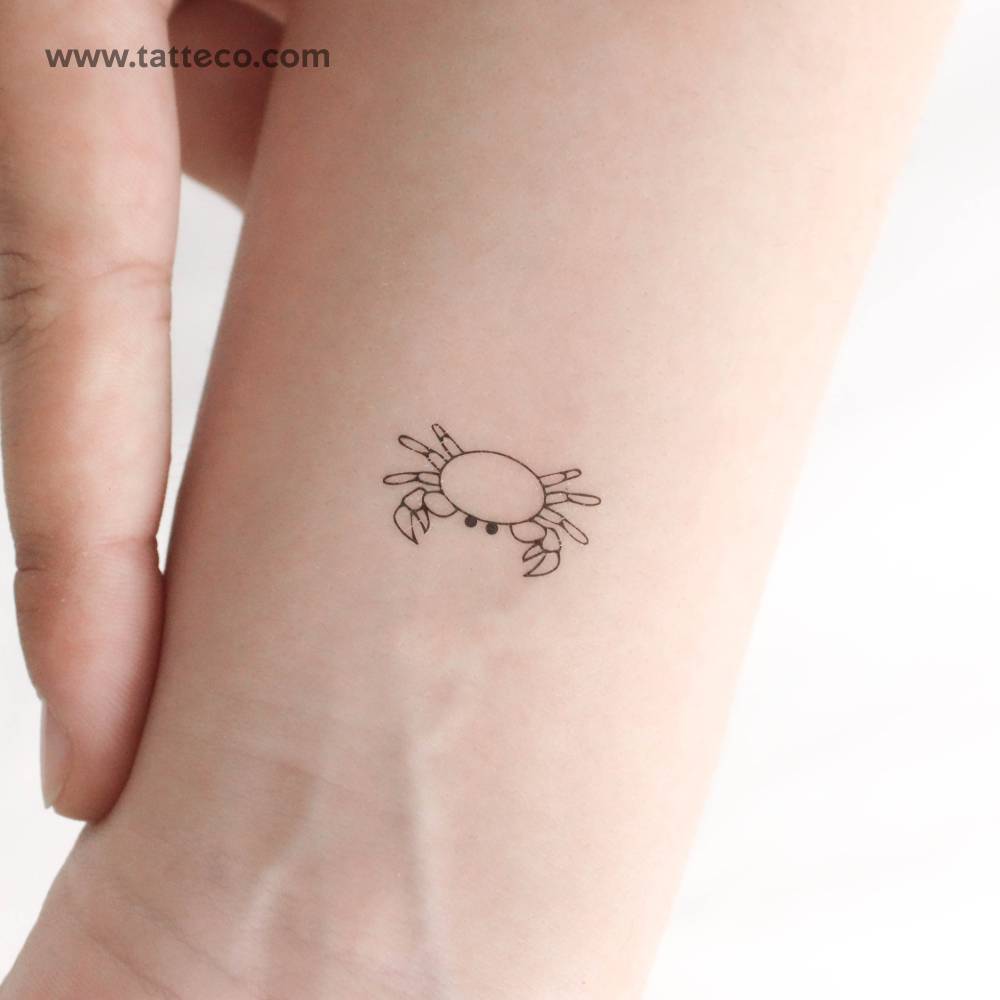 Crab temporary tattoo