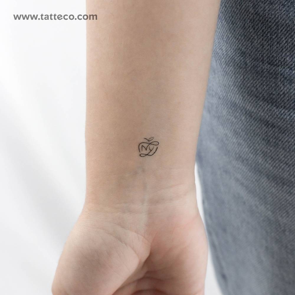 New York Apple Temporary Tattoo