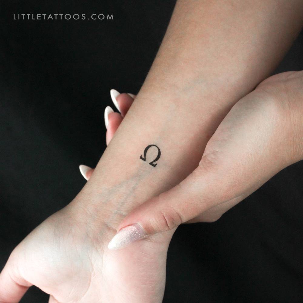 Omega Temporary Tattoo
