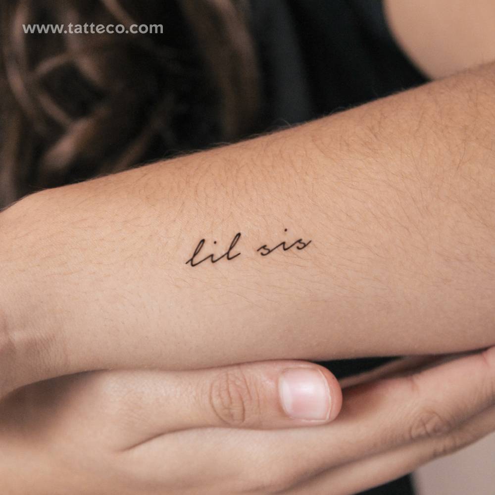 Matching Big Sis Lil Sis Semi-Permanent Tattoos