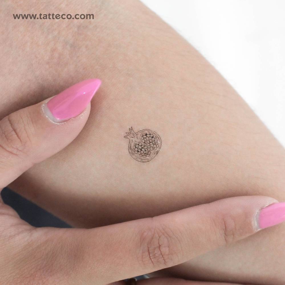 Tiny Pomegranate Temporary Tattoo