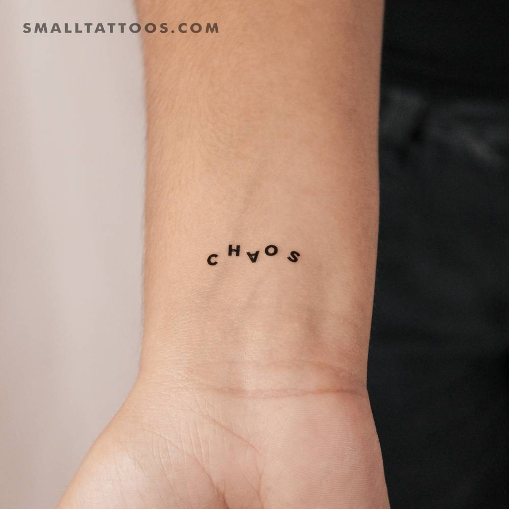Chaotic CHAOS Temporary Tattoo