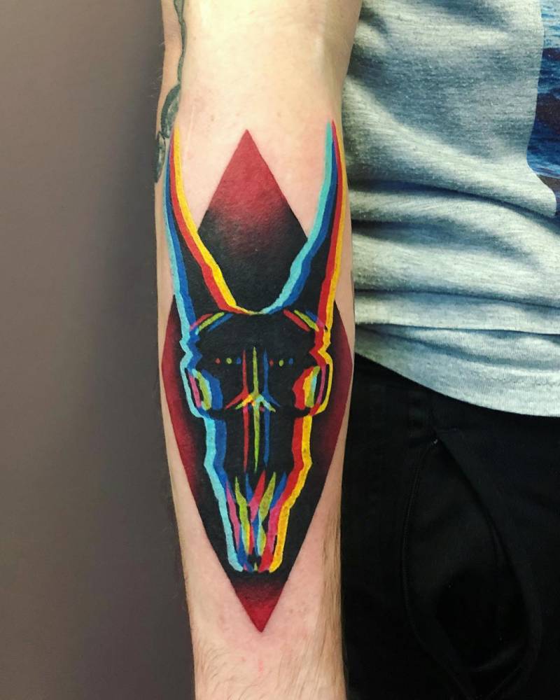 CMYK goat skull.
