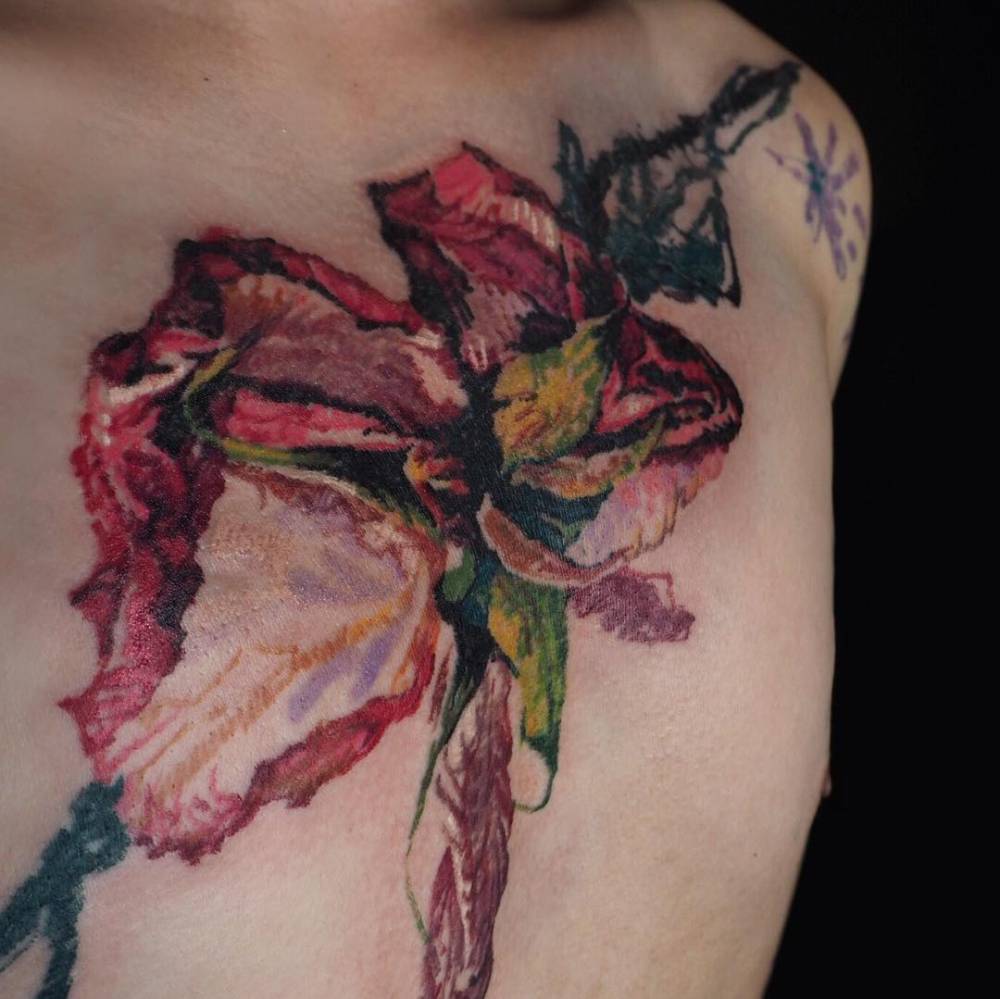 Flower on the chest
