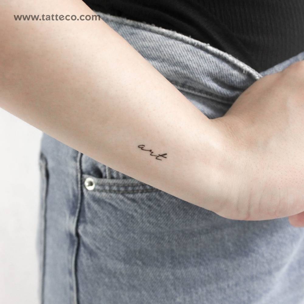 Handwritten Font Art Temporary Tattoo