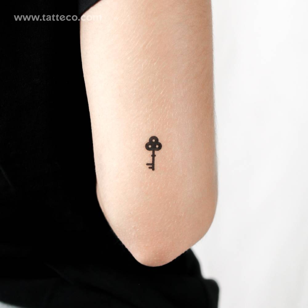 Vintage Key Temporary Tattoo