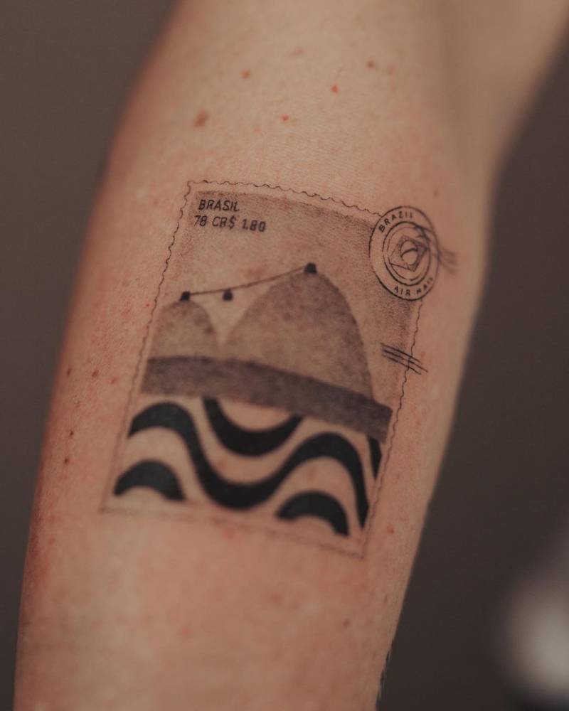 Una estampilla de Brasil.