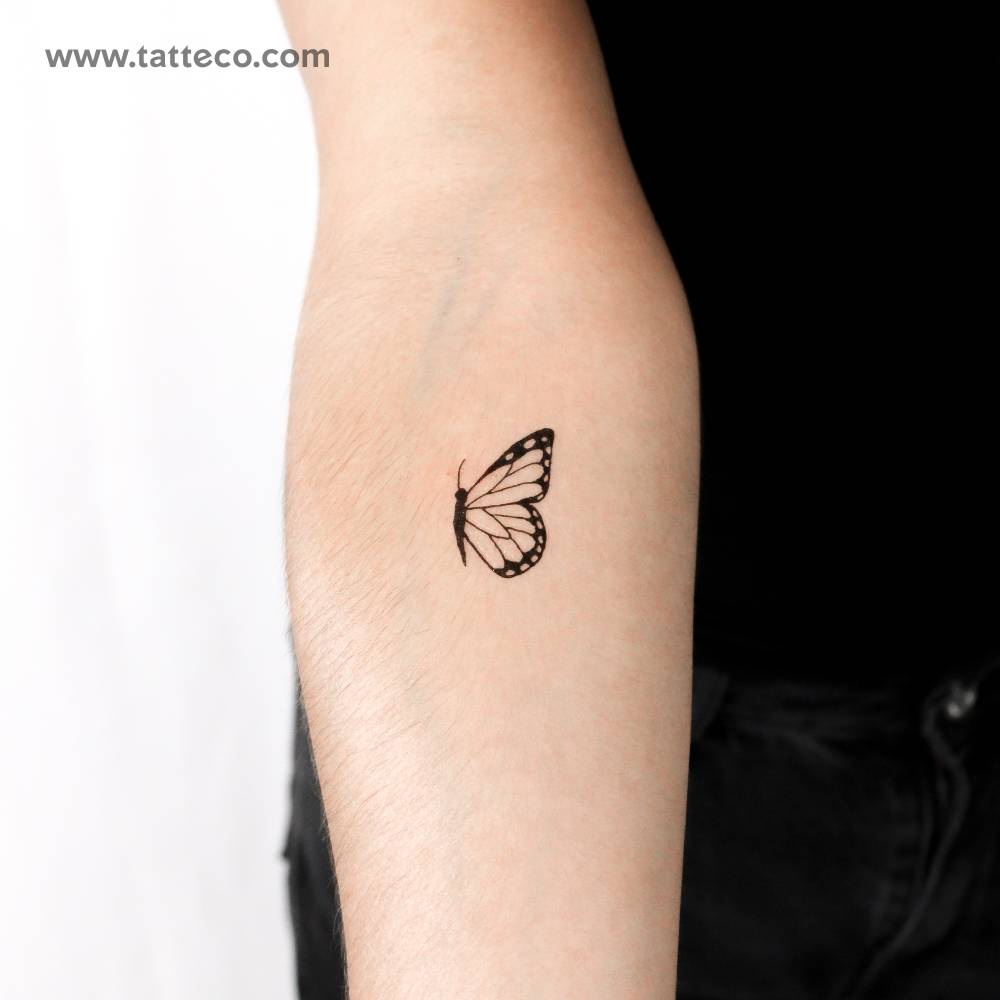 Half Butterfly Temporary Tattoo