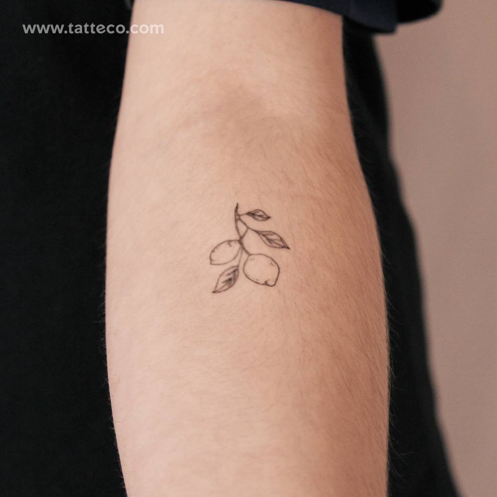 Lemon Branch Semi-Permanent Tattoo