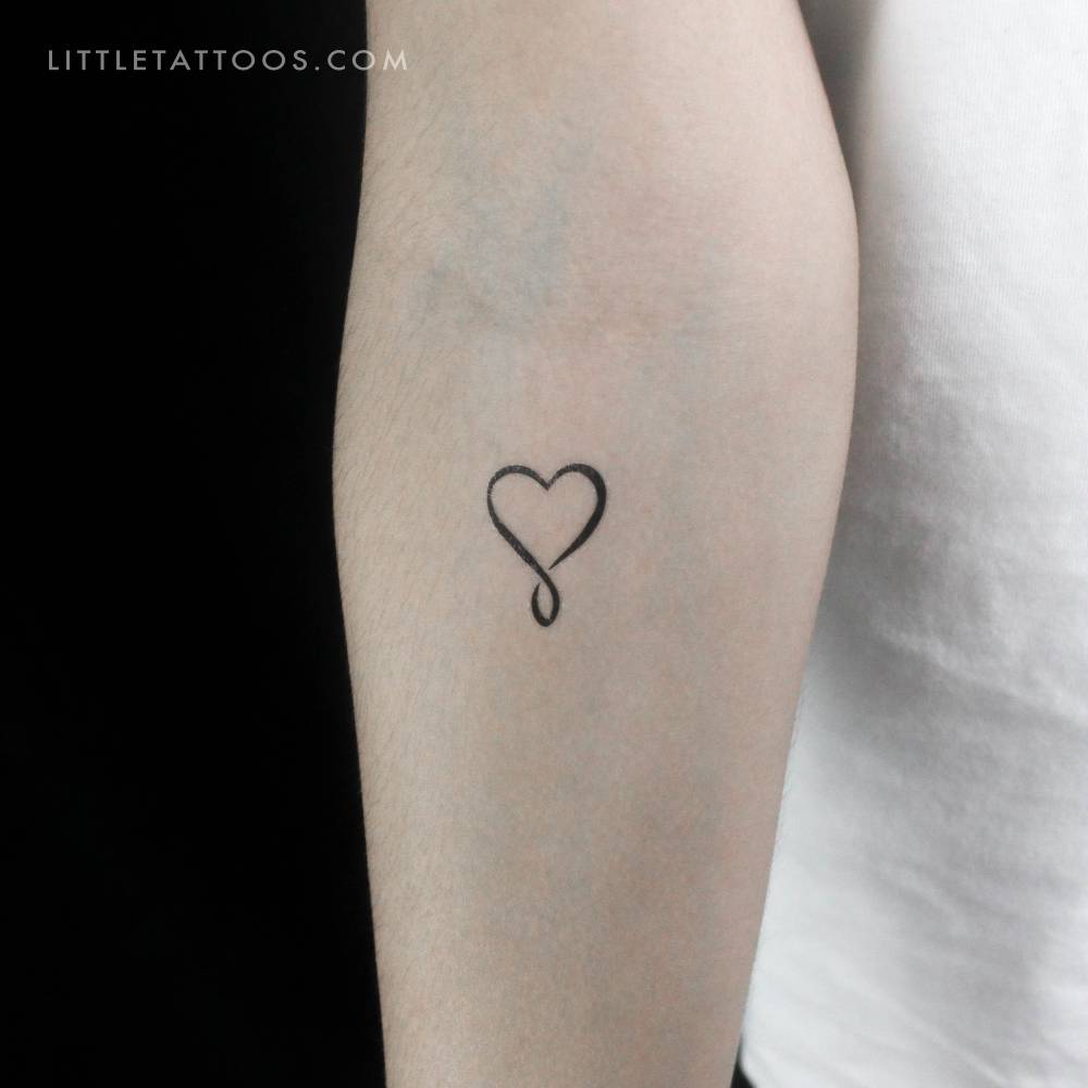 Infinity Heart Temporary Tattoo