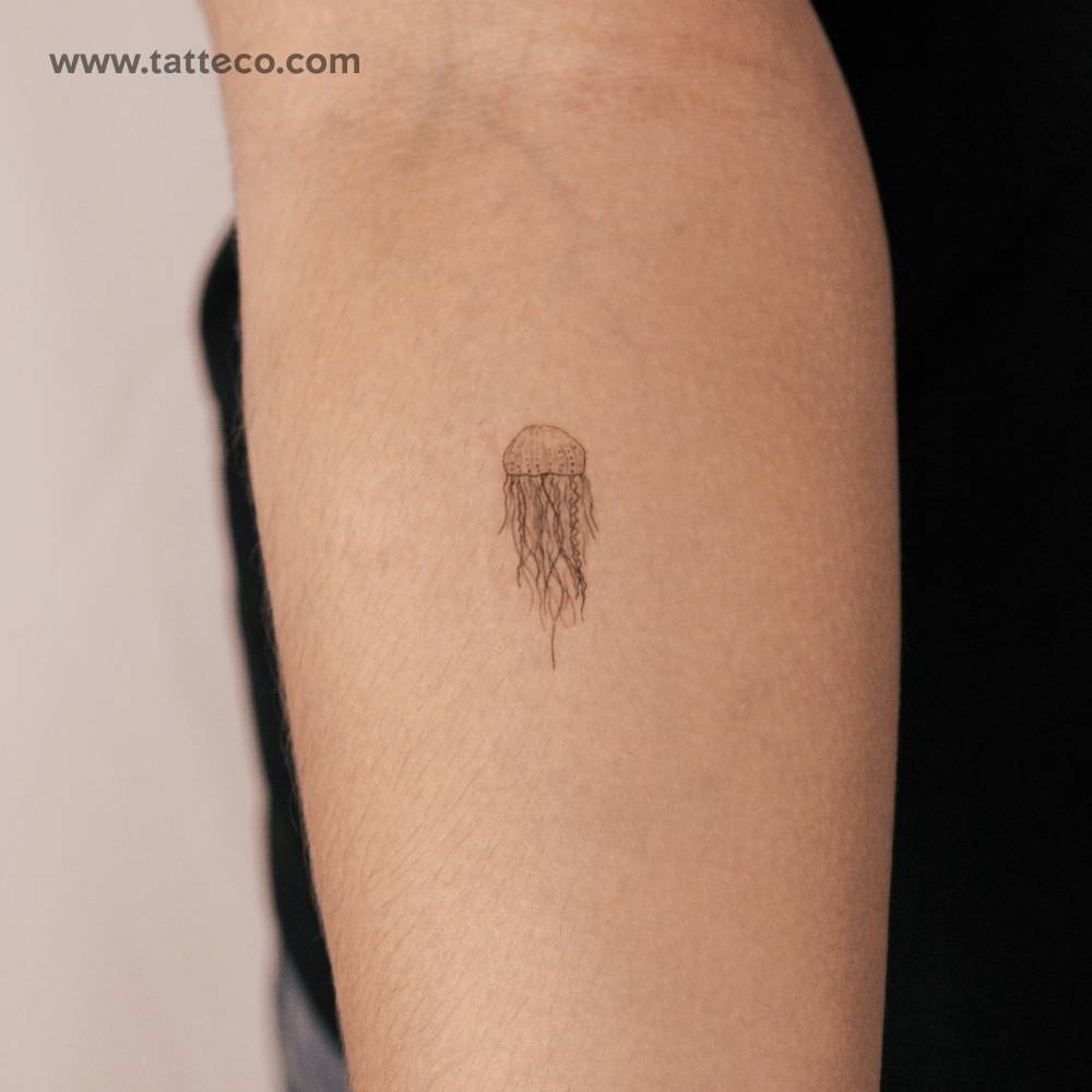Small Jellyfish Semi-Permanent Tattoo
