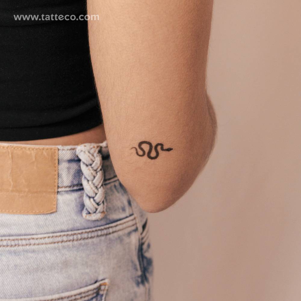 Dotwork Snake Semi-Permanent Tattoo