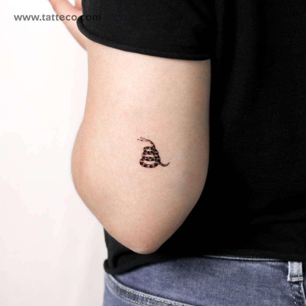 Gadsden Flag Rattlesnake Temporary Tattoo