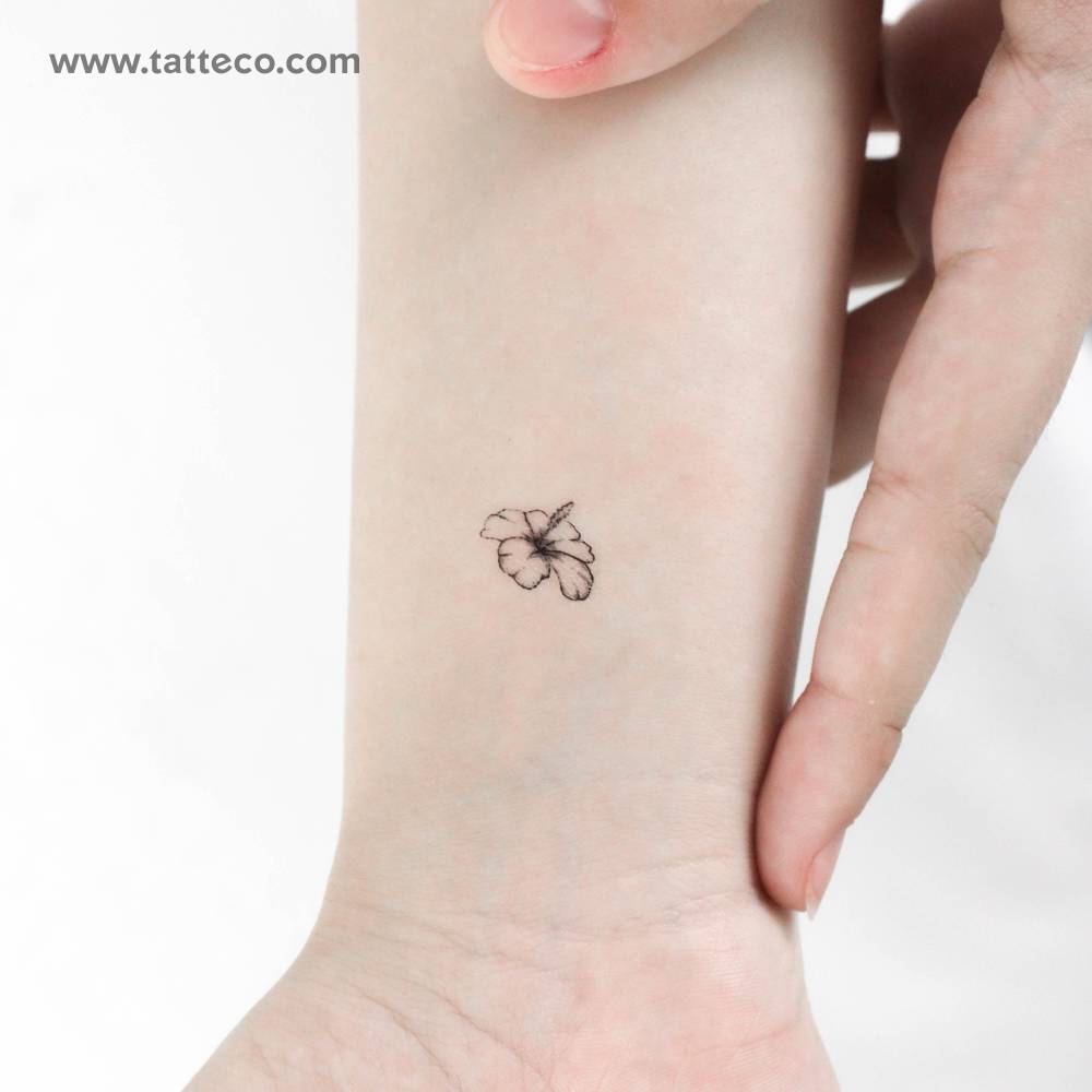 Hibiscus Temporary Tattoo