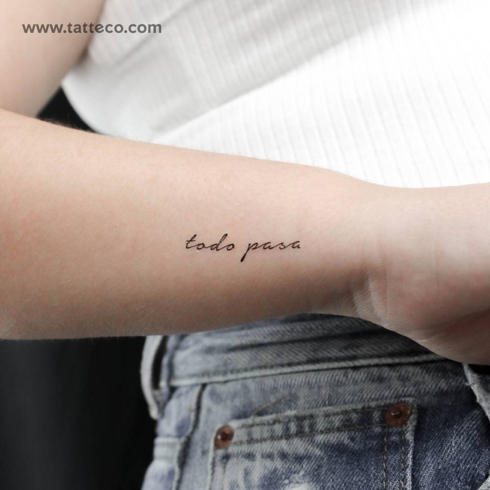 Todo Pasa Temporary Tattoo