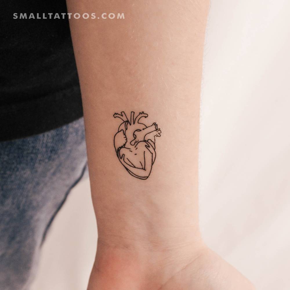 Heart Hug Temporary Tattoo