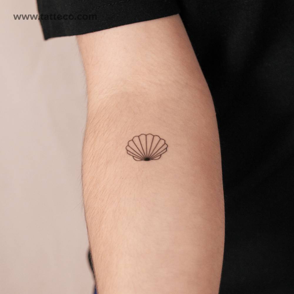 Scallop Shell Semi-Permanent Tattoo