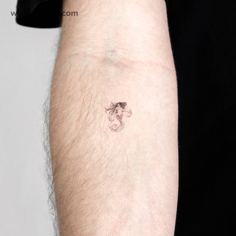 Small Mermaid Temporary Tattoo