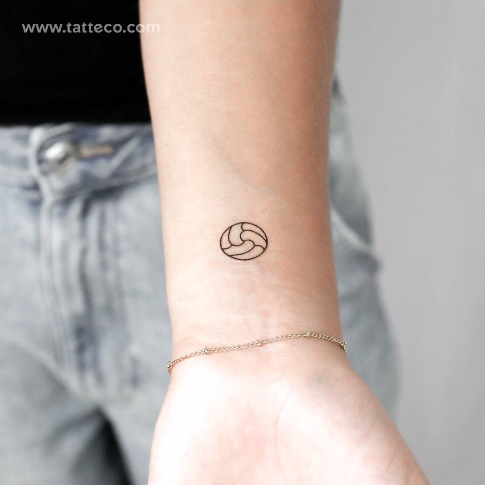 Barcelona crest football temporary tattoo done on the wrist.