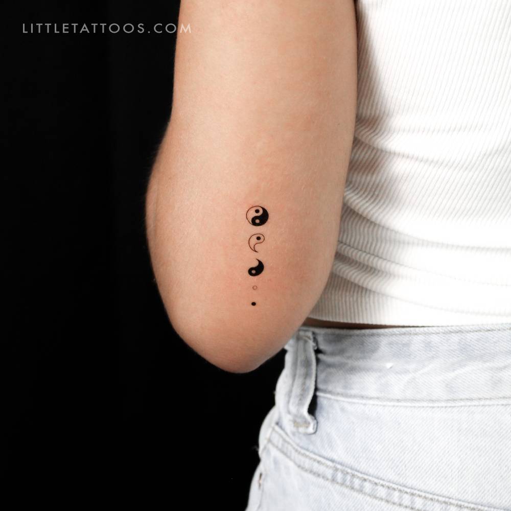 Yin Yang Deconstruction Temporary Tattoo