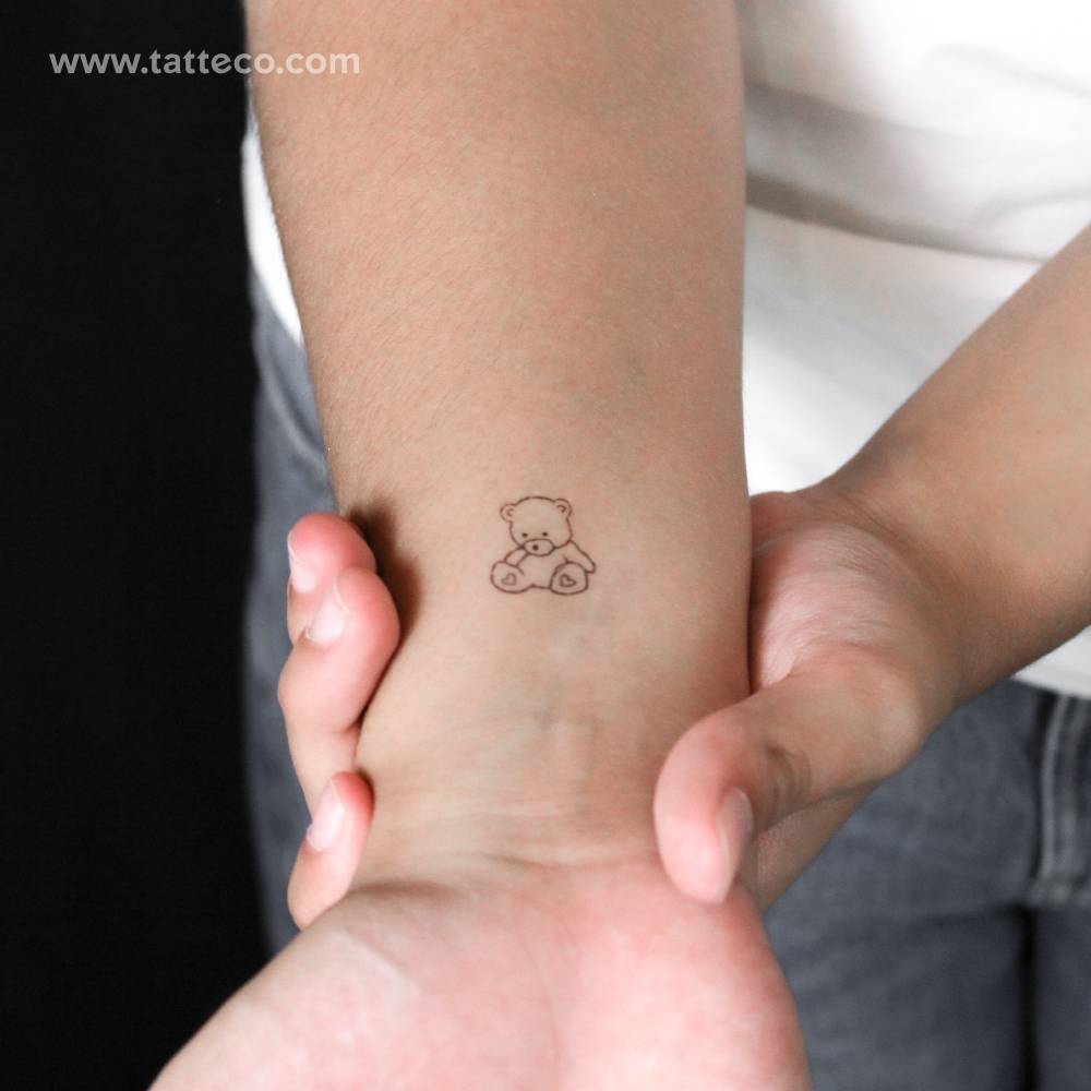 Teddy Bear Semi-Permanent Tattoo