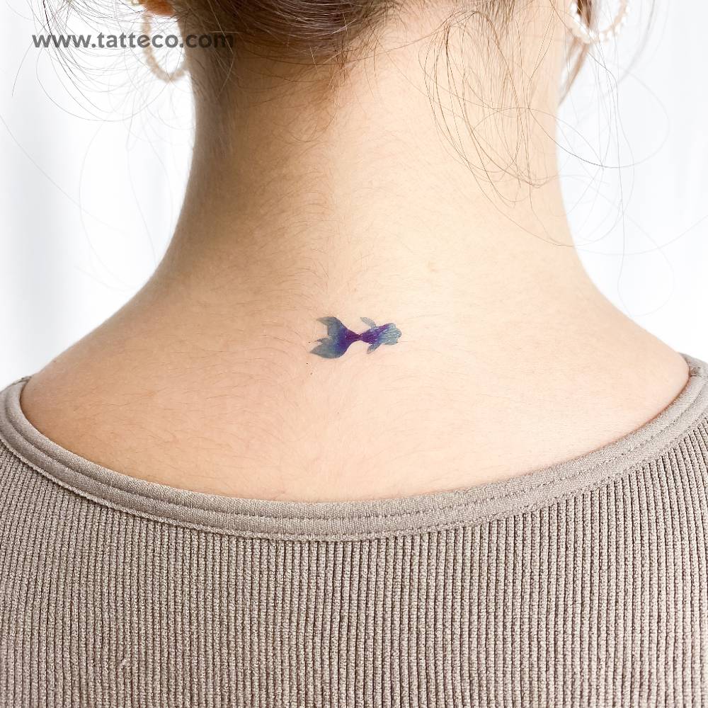 Blue Fish Temporary Tattoo