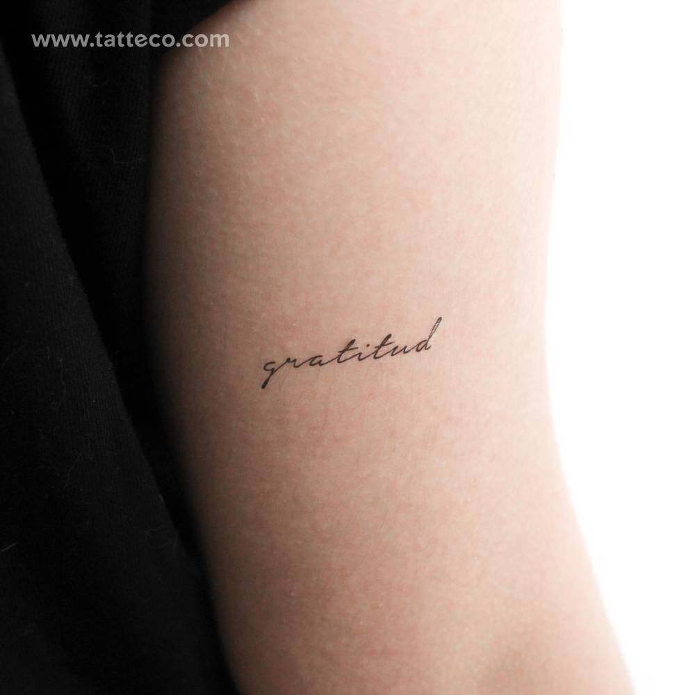 Gratitud Temporary Tattoo