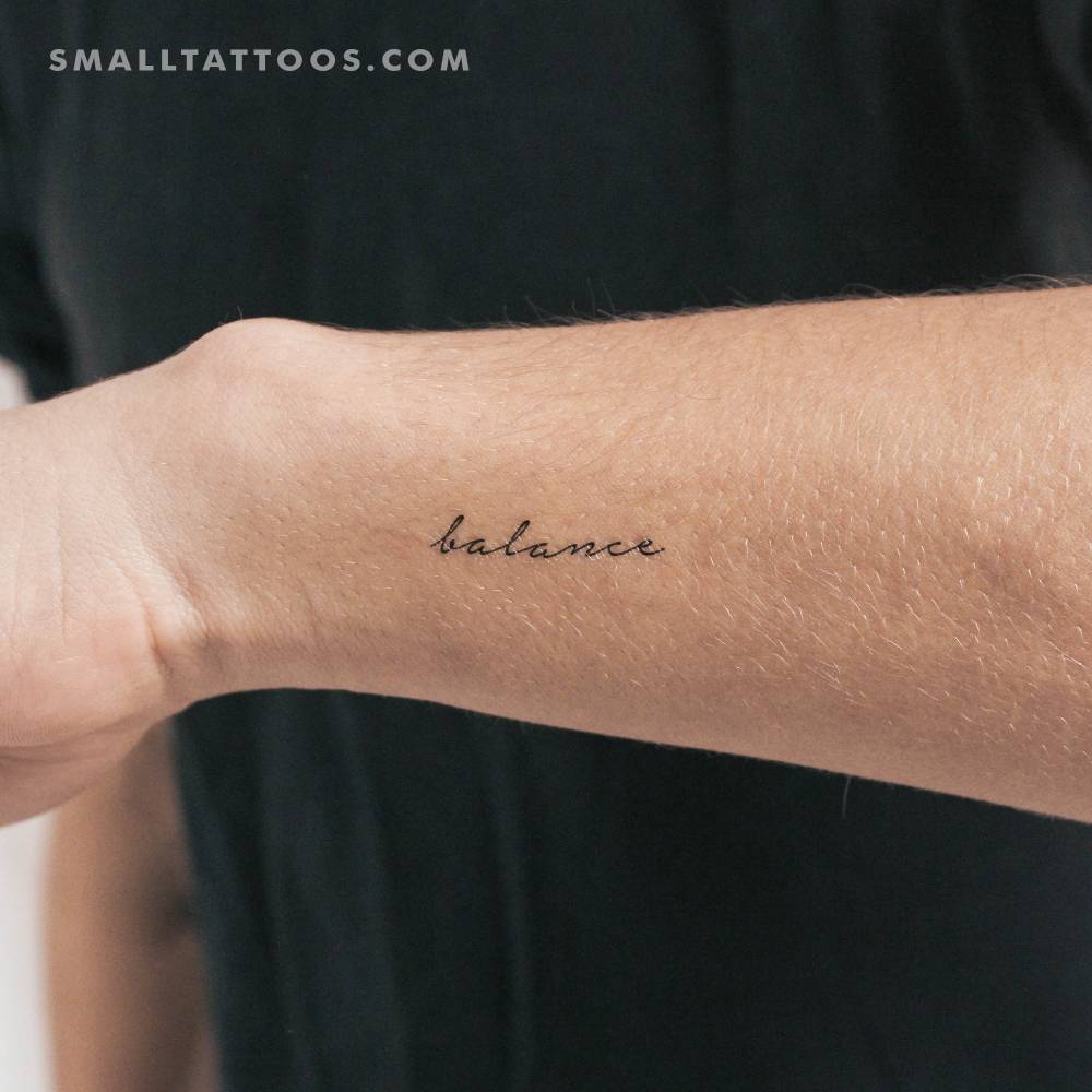 'Balance' Temporary Tattoo