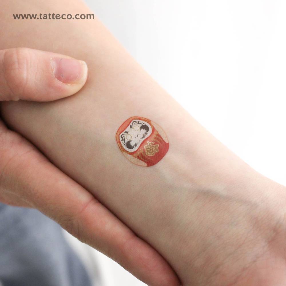 Daruma Doll Temporary Tattoo