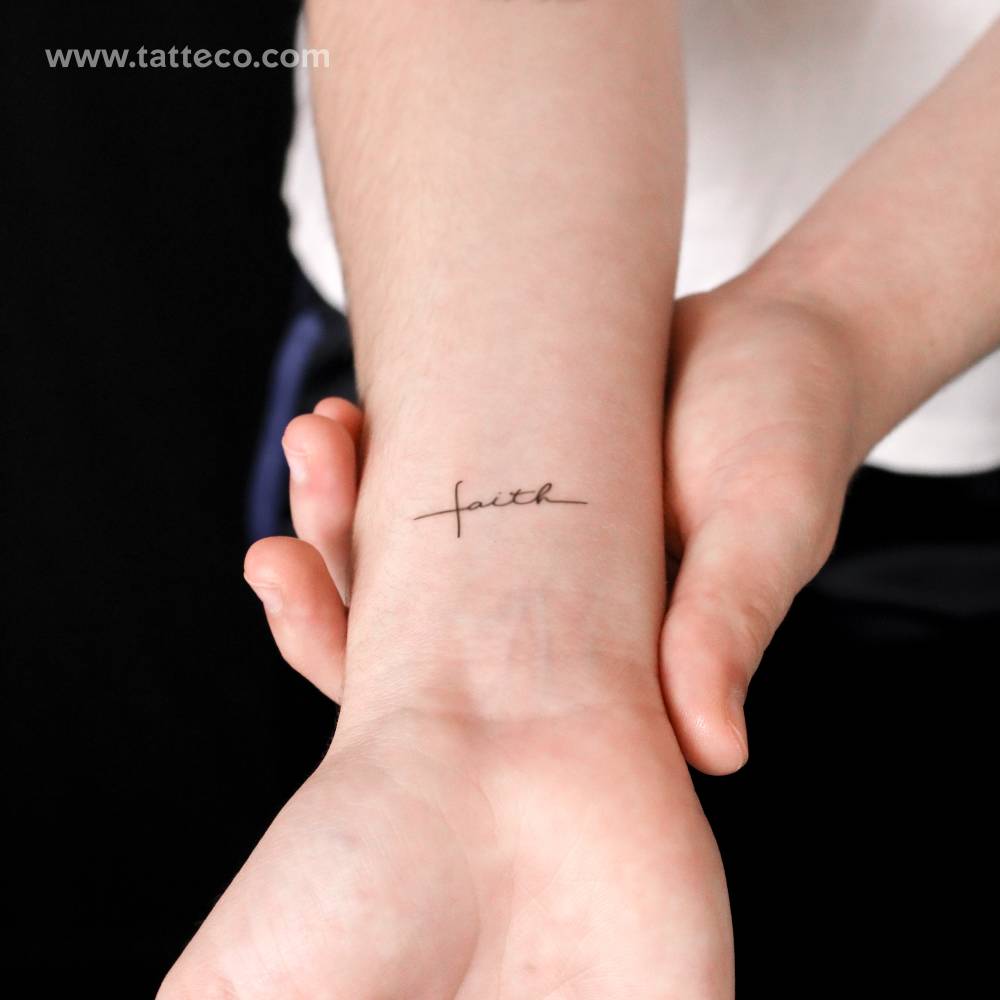Small Faith Cross Two Week Tattoo