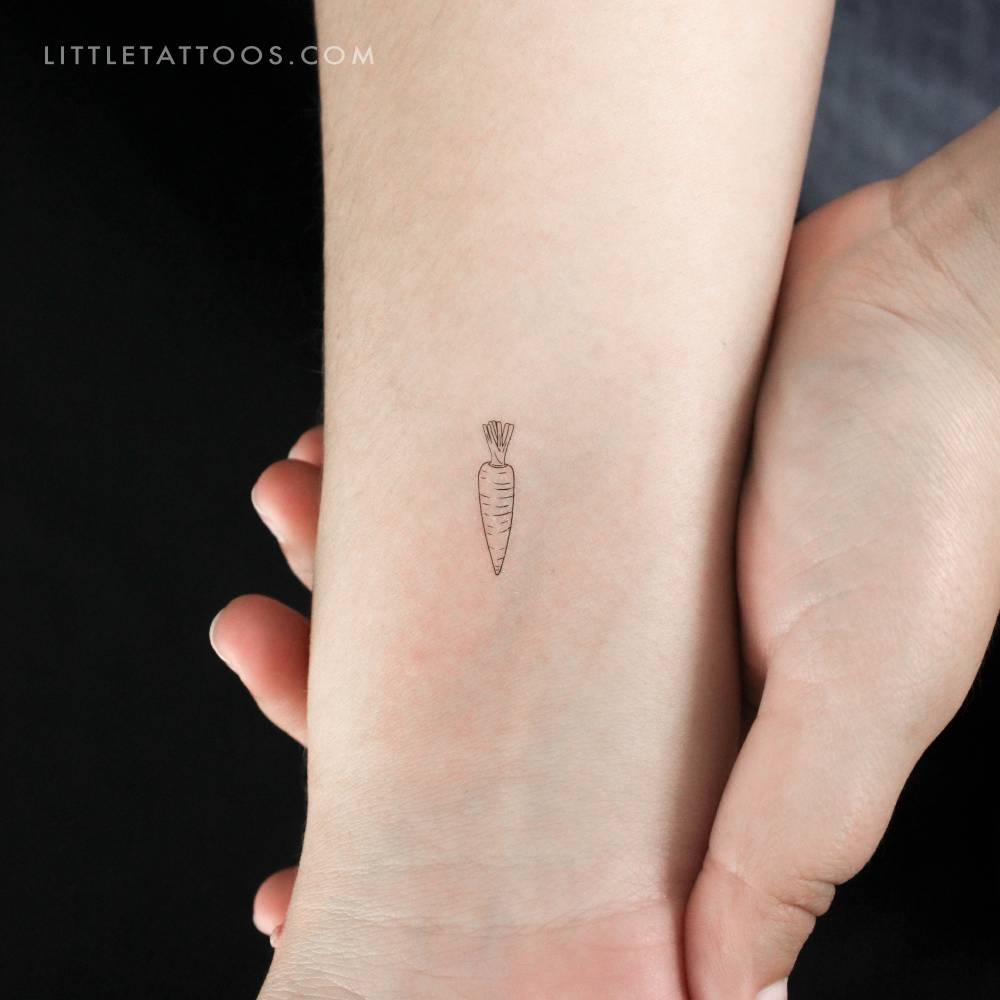 Carrot Temporary Tattoo