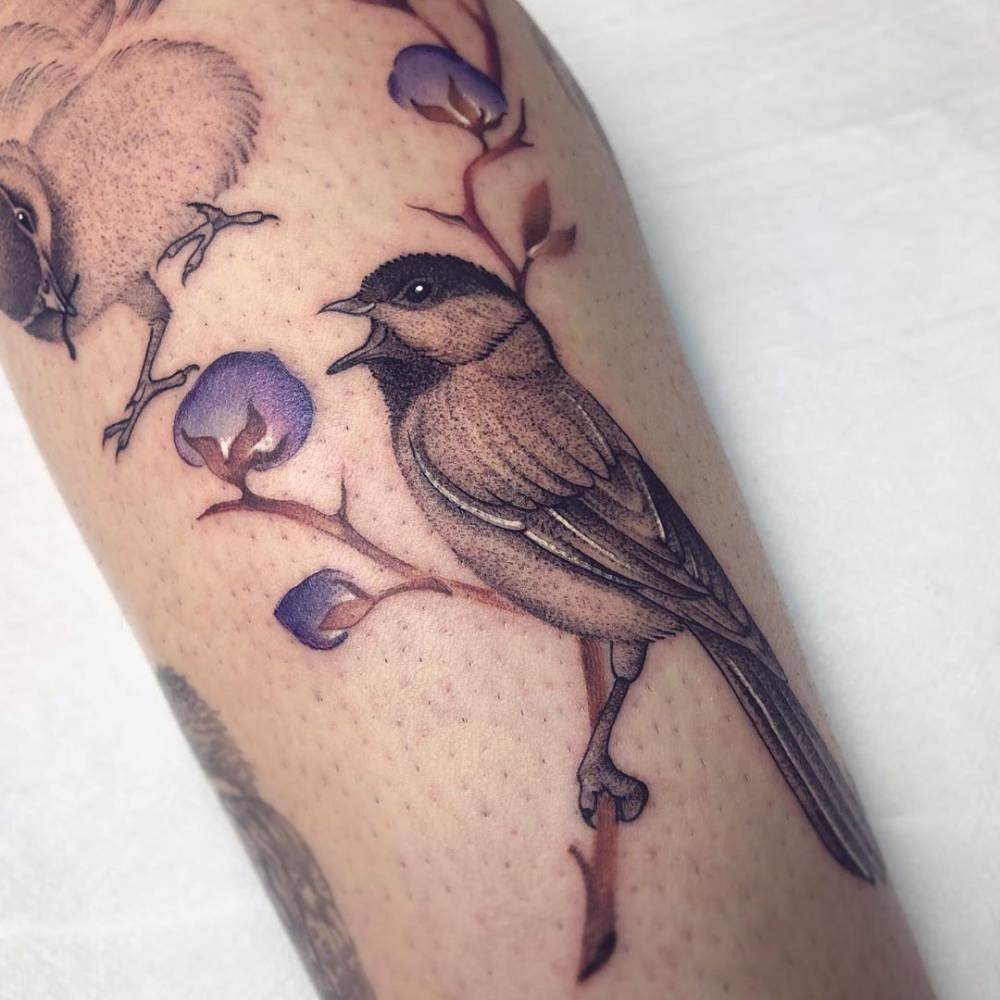 Más aves y flores de algodón!!!