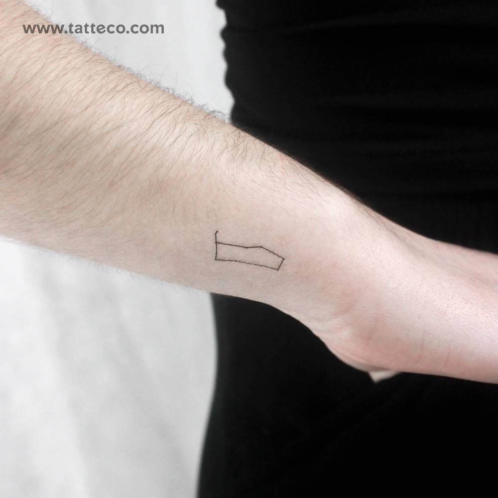 Tiny Gemini Constellation Temporary Tattoo