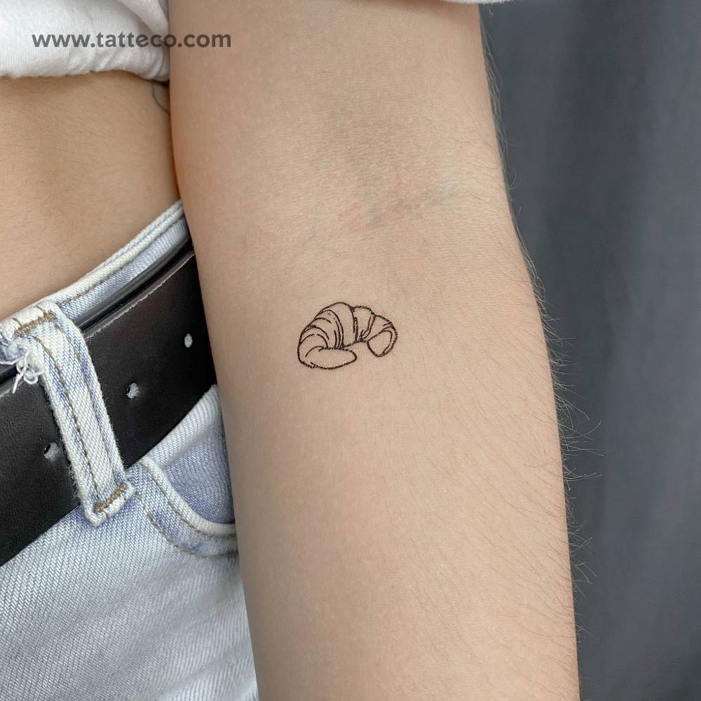 Croissant Temporary Tattoo
