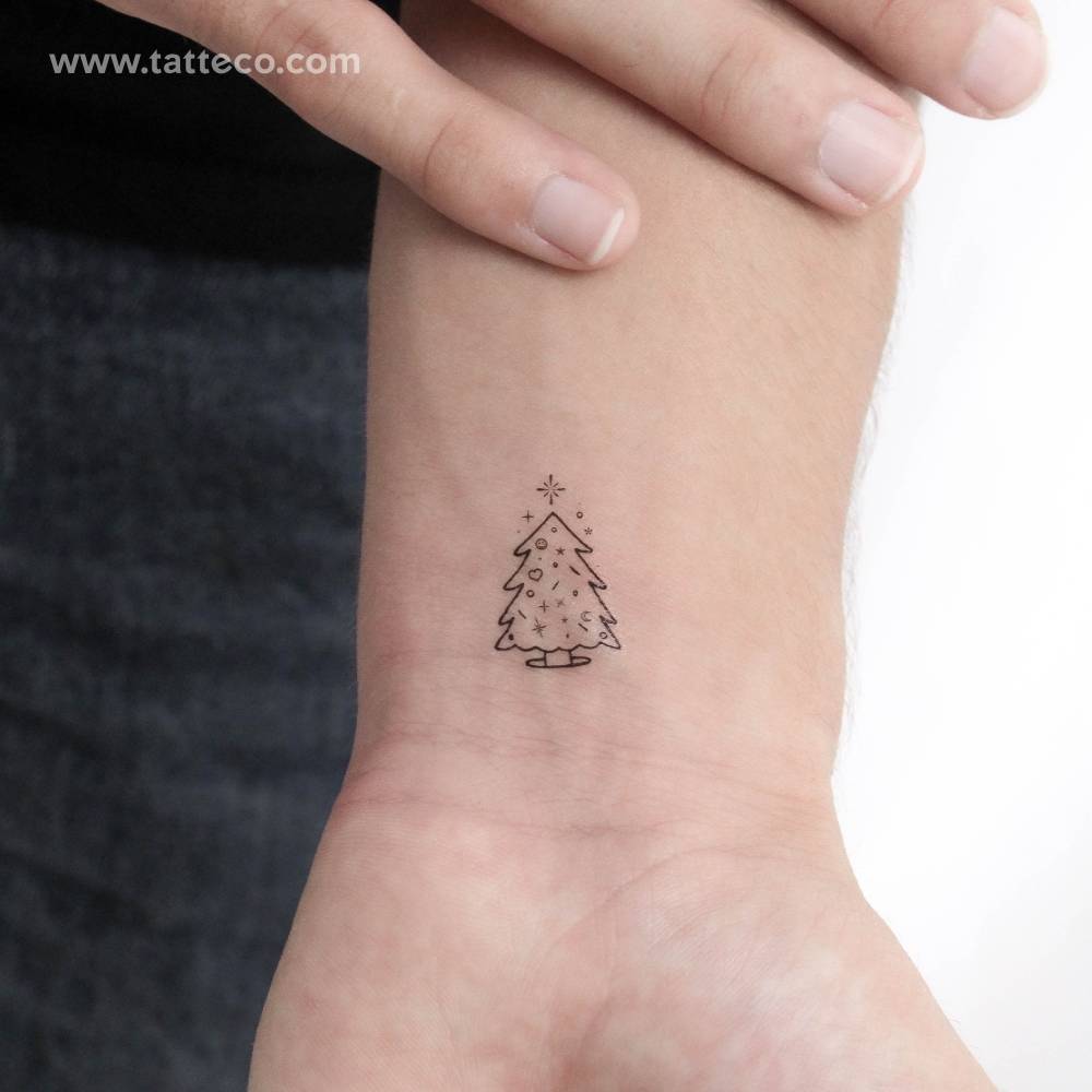 Christmas Tree Temporary Tattoo