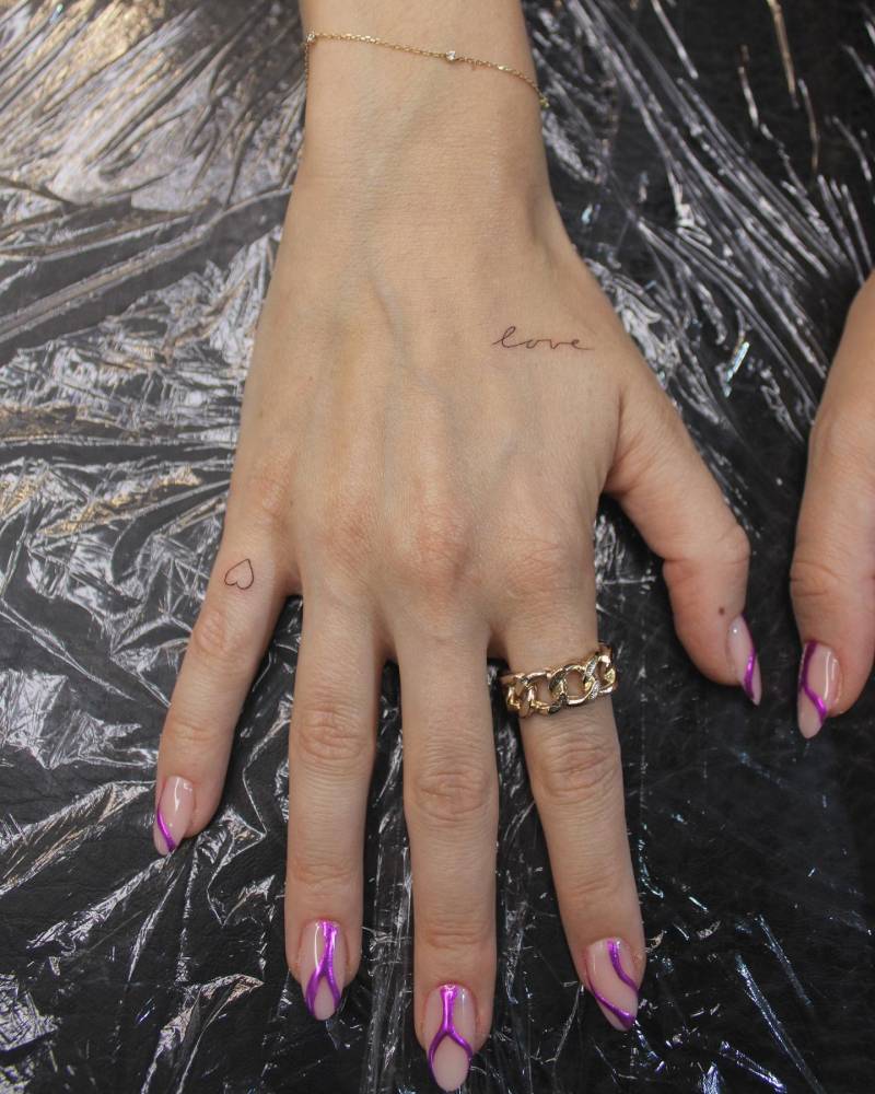 Hand composition tattoos, minimalistic style.