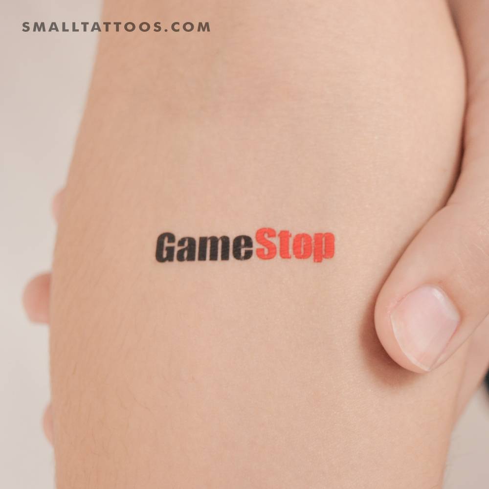 GameStop temporary tattoo located on the inner forearm.