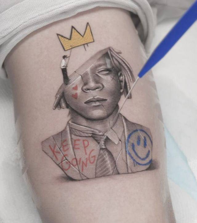 Jean-Michel Basquiat statue with an important message.