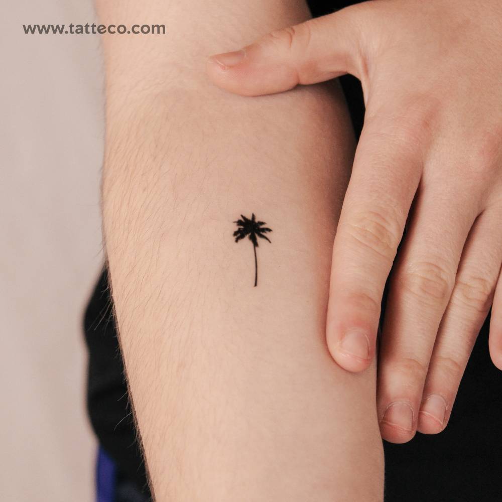 Small Palm Tree Semi-Permanent Tattoo