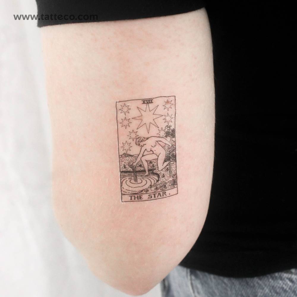 The Star Tarot Card Temporary Tattoo
