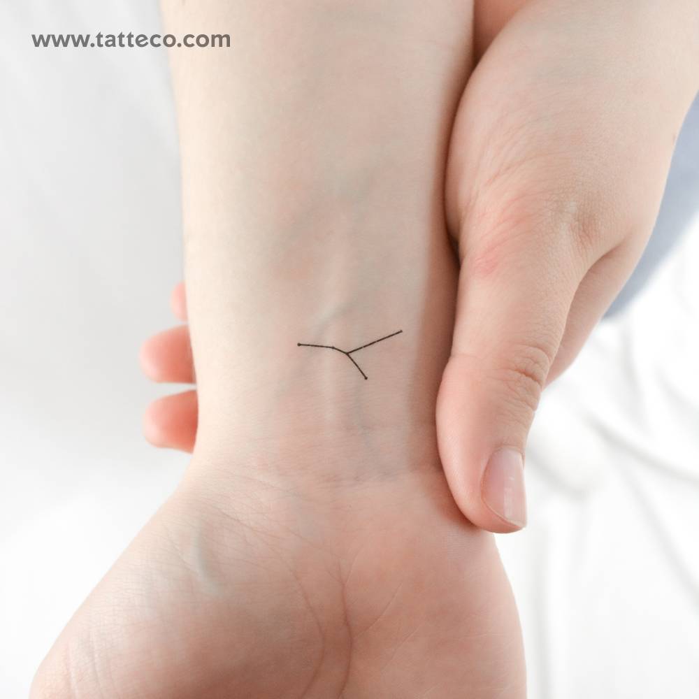 Tiny Cancer Constellation Temporary Tattoo