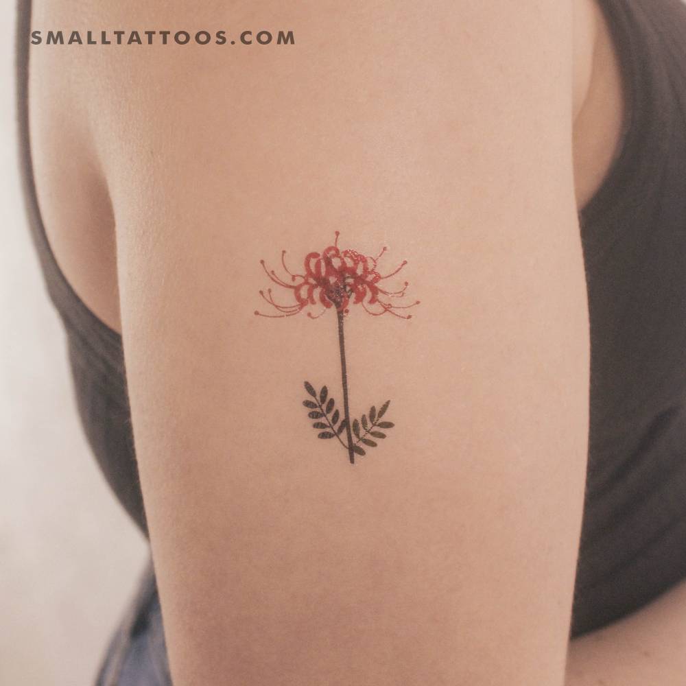 Red Spider Lily Temporary Tattoo by Zihee