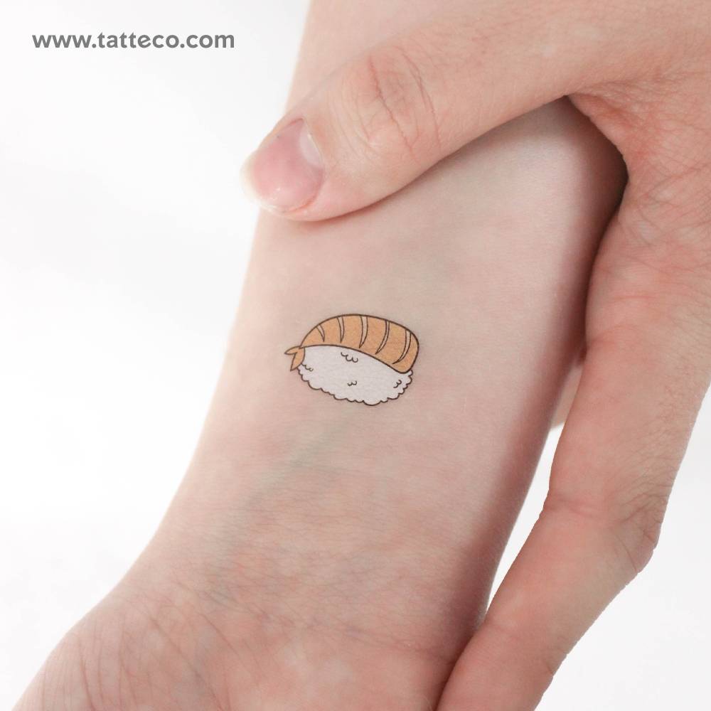 Shrimp Nigiri Temporary Tattoo