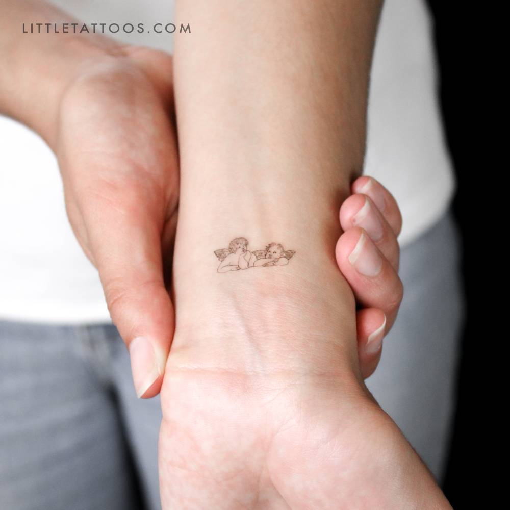 Minimalist Putti Temporary Tattoo