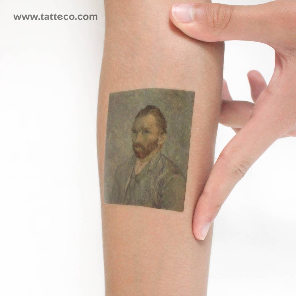 Van Gogh's Self-Portrait Temporary Tattoo