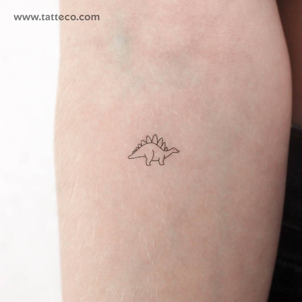 Minimalist Stegosaurus Temporary Tattoo